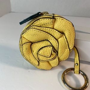 Vera Bradley Yellow Leather Coin Purse & Bag Charm